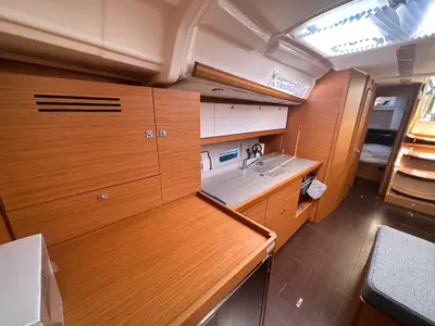 Galley of Brahms, a Dufour 430 sailboat at Fethiye, Turkey
