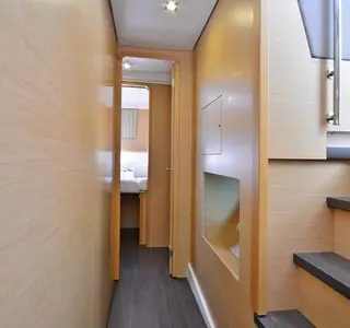Cabin on Callisto L400, a Lagoon 400 S2 catamaran at Lavreotiki Municipal Unit, Greece
