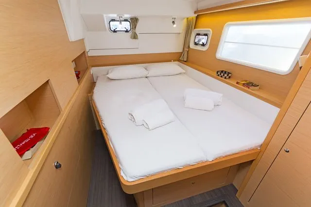 Cabin on Callisto L400, a Lagoon 400 S2 catamaran at Lavreotiki Municipal Unit, Greece