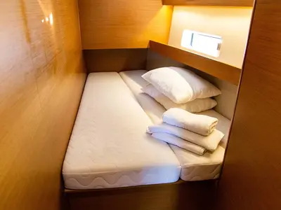 Cabin on Mad Kiss, a Jeanneau Sun Odyssey 490 sailboat at Lavreotiki Municipal Unit, Greece