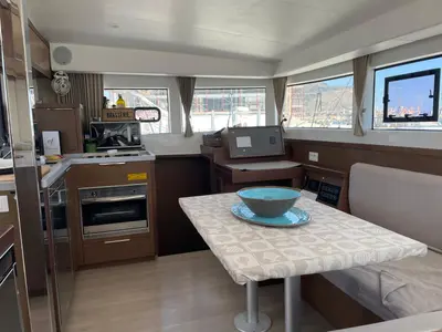 Galley of Milu 2.0, a Lagoon 40 catamaran at Palermo, Italy