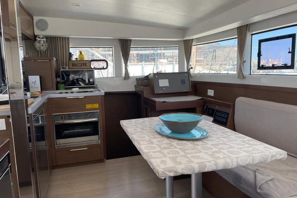 Galley of Milu 2.0, a Lagoon 40 catamaran at Palermo, Italy