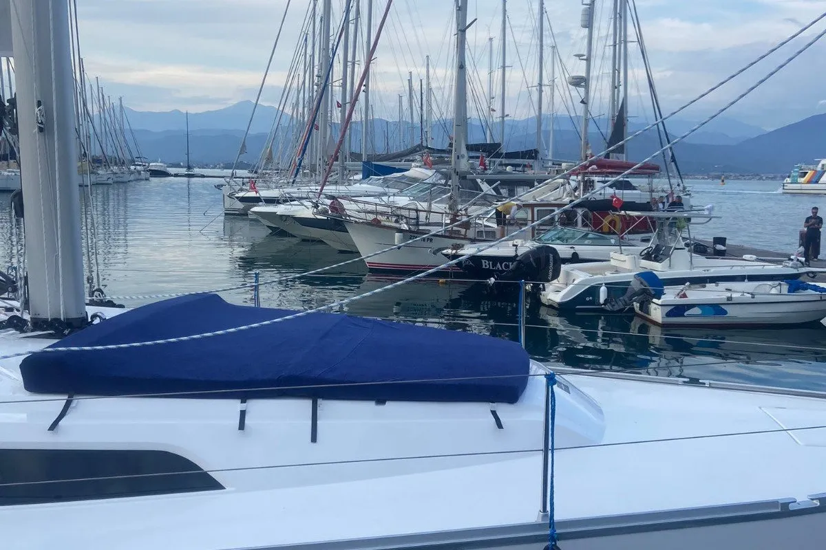 Miber Ahren, a Bavaria Cruiser 46 sailboat at Fethiye, Turkey