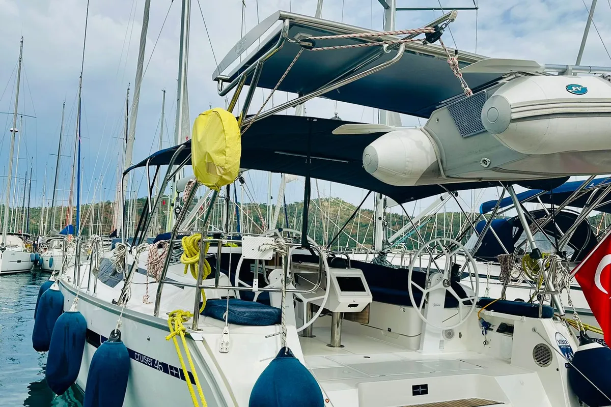 Miber Ahren, a Bavaria Cruiser 46 sailboat at Fethiye, Turkey