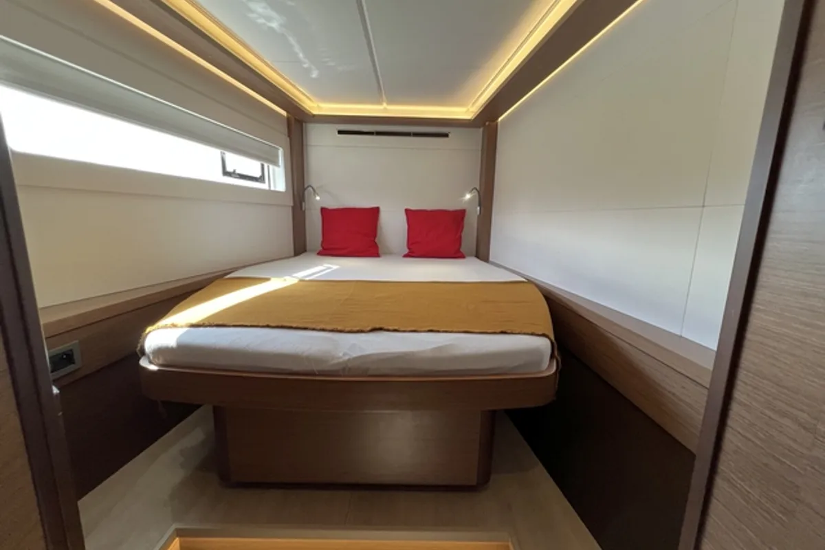 Cabin on Sol Griso, a Lagoon 46 catamaran at Cienfuegos, Cuba