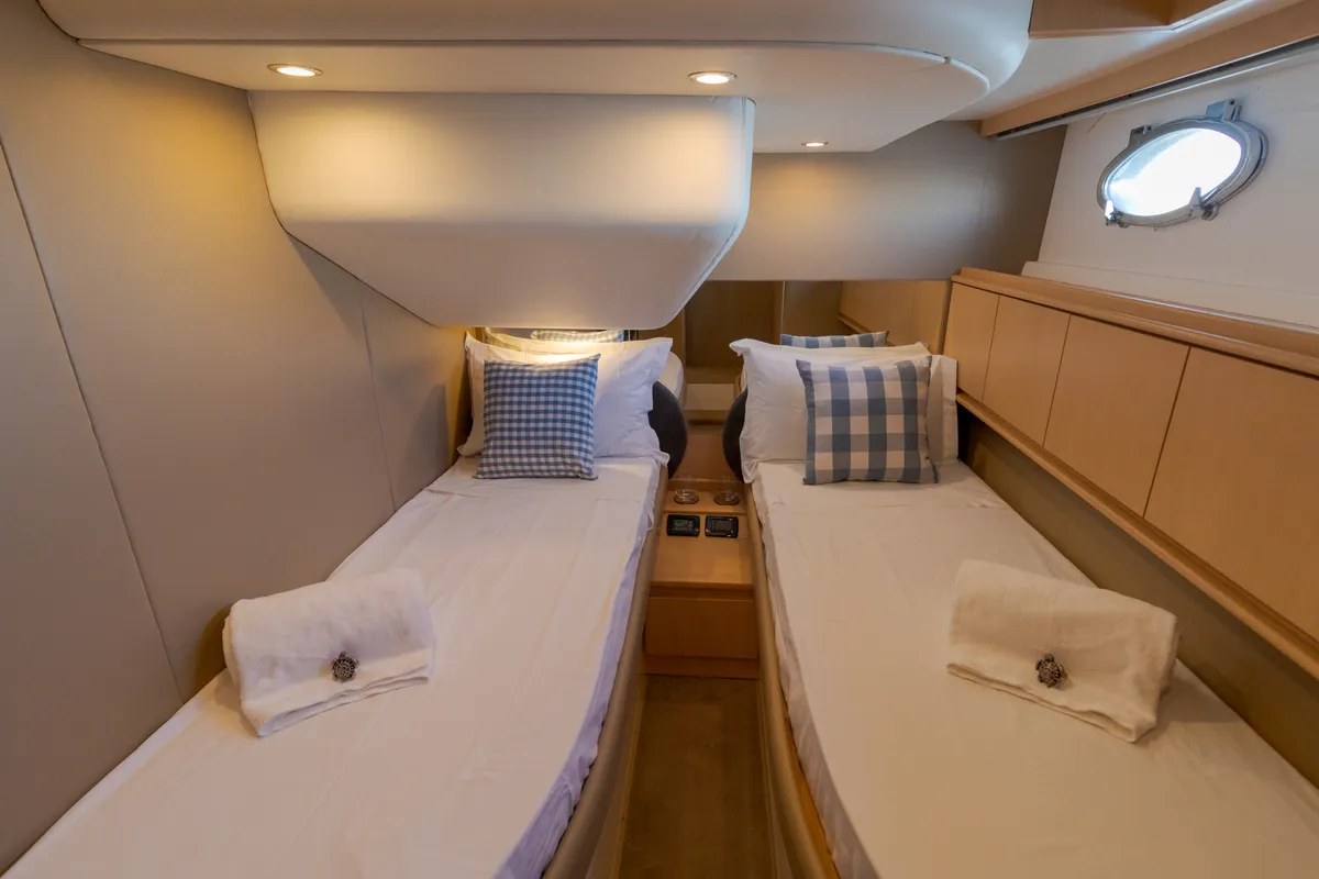 Pershing 50, a motor yacht at Olbia, Italy