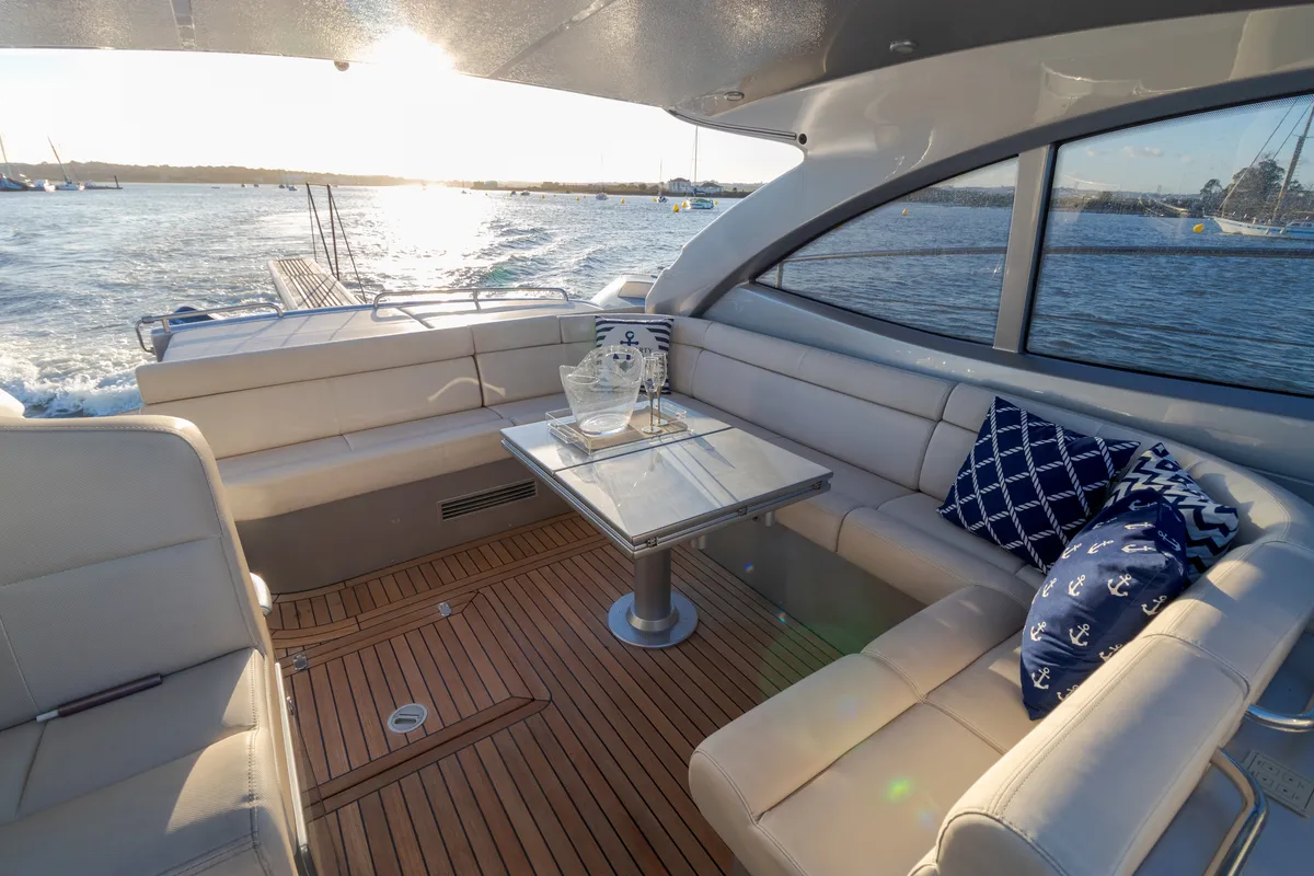 Pershing 50, a motor yacht at Olbia, Italy