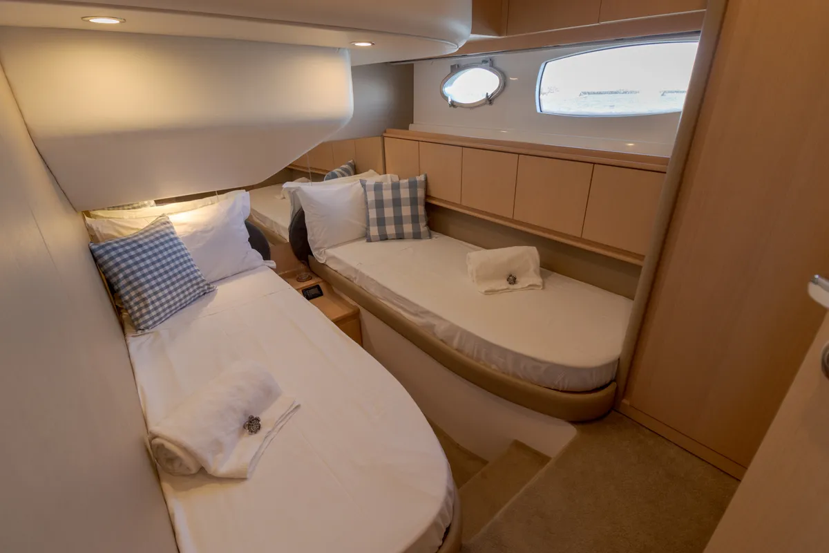 Pershing 50, a motor yacht at Olbia, Italy