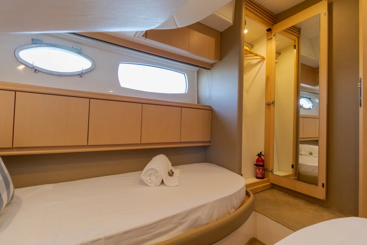 Pershing 50, a motor yacht at Olbia, Italy