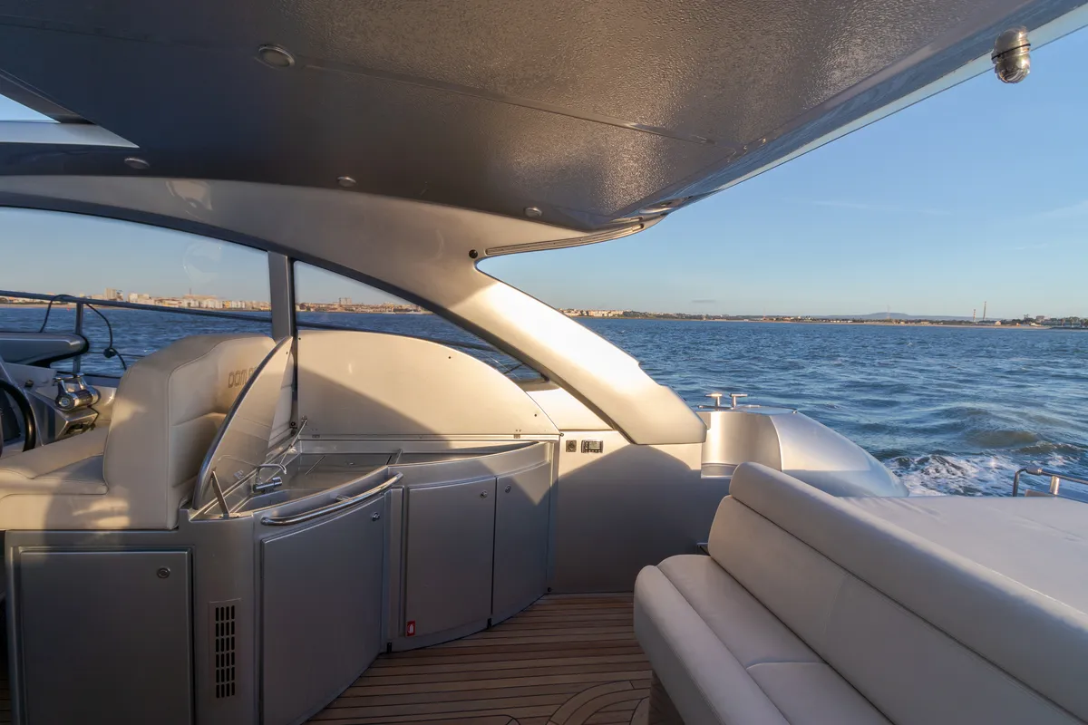 Pershing 50, a motor yacht at Olbia, Italy