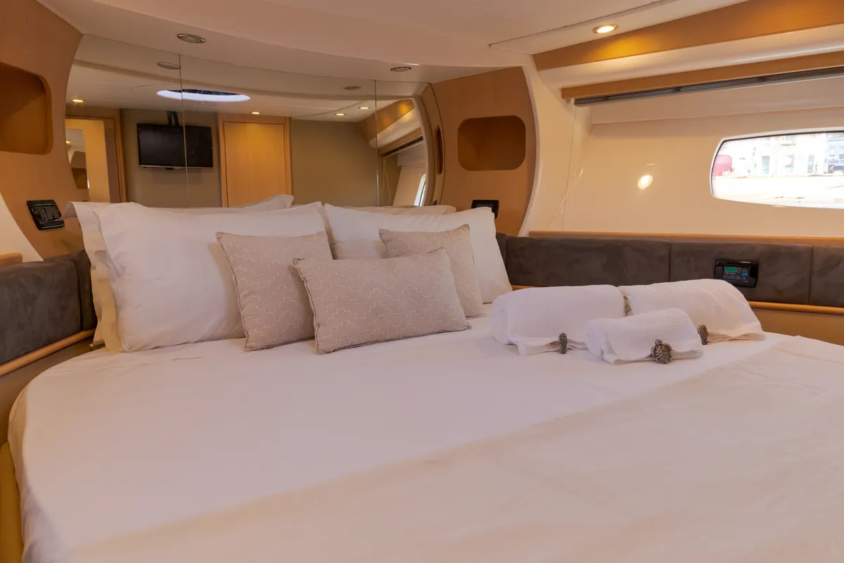 Pershing 50, a motor yacht at Olbia, Italy