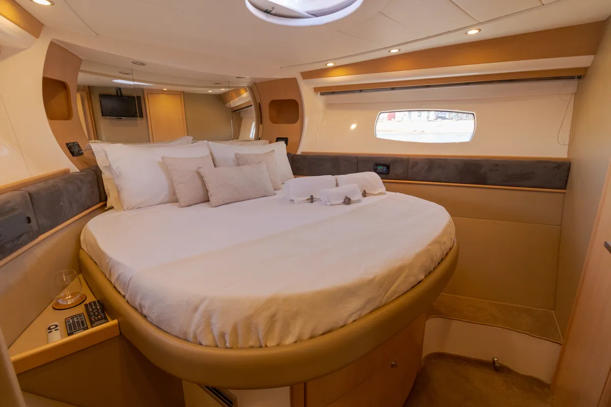 Pershing 50, a motor yacht at Olbia, Italy
