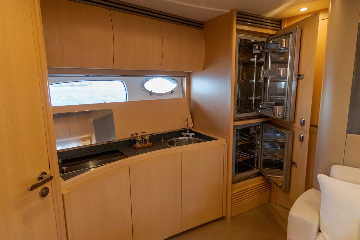 Pershing 50, a motor yacht at Olbia, Italy