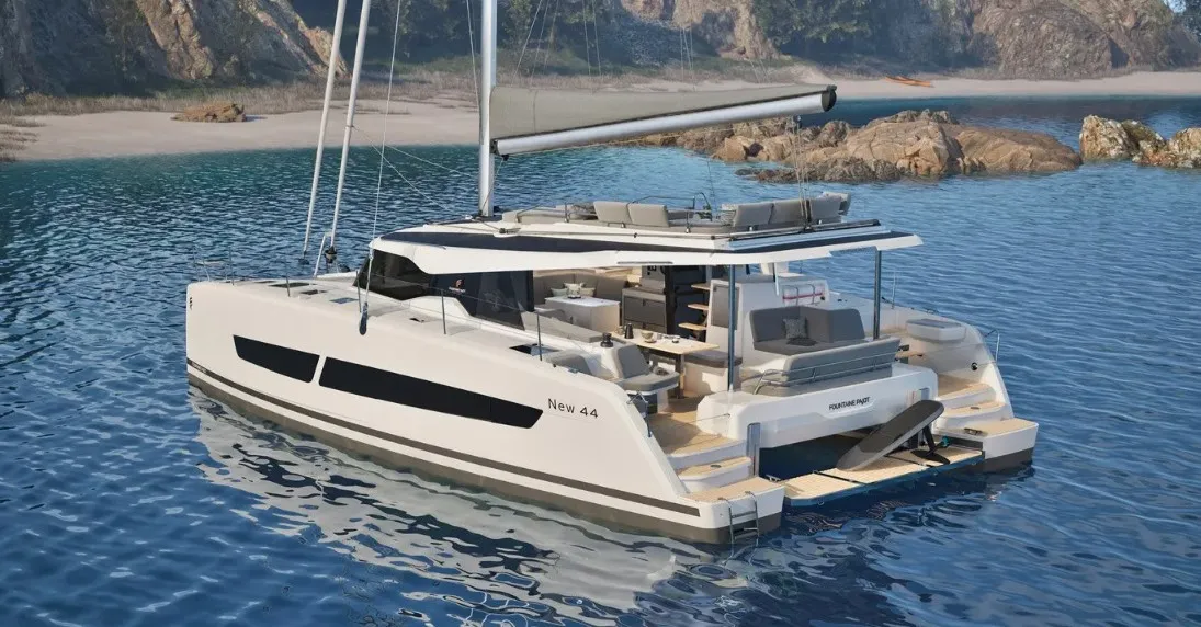 Selah Vie, a Fountaine Pajot FP 44 Quatuor catamaran at Charlotte Amalie, United States