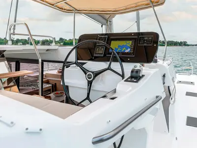 Selah Vie, a Fountaine Pajot FP 44 Quatuor catamaran at Charlotte Amalie, United States
