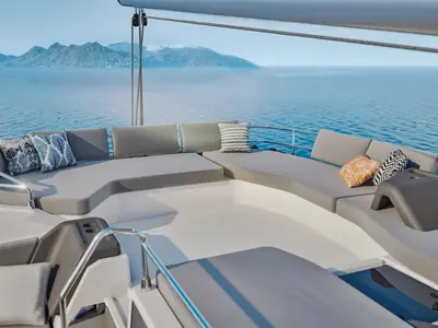 Selah Vie, a Fountaine Pajot FP 44 Quatuor catamaran at Charlotte Amalie, United States