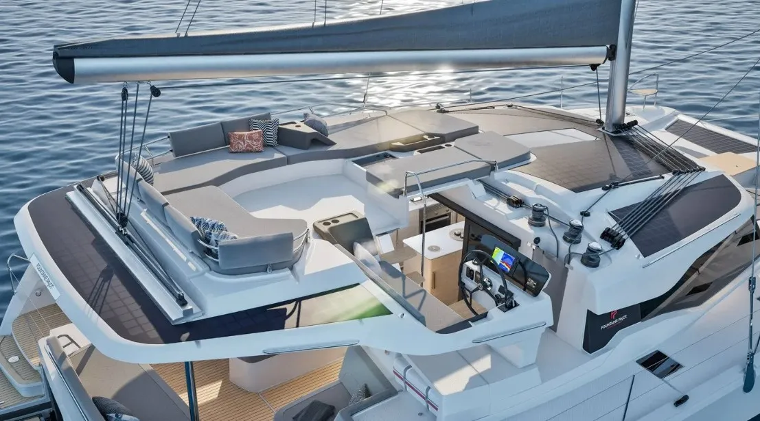 Selah Vie, a Fountaine Pajot FP 44 Quatuor catamaran at Charlotte Amalie, United States
