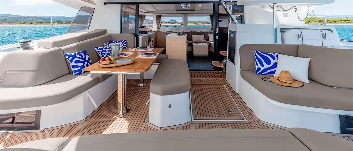 Selah Vie, a Fountaine Pajot FP 44 Quatuor catamaran at Charlotte Amalie, United States
