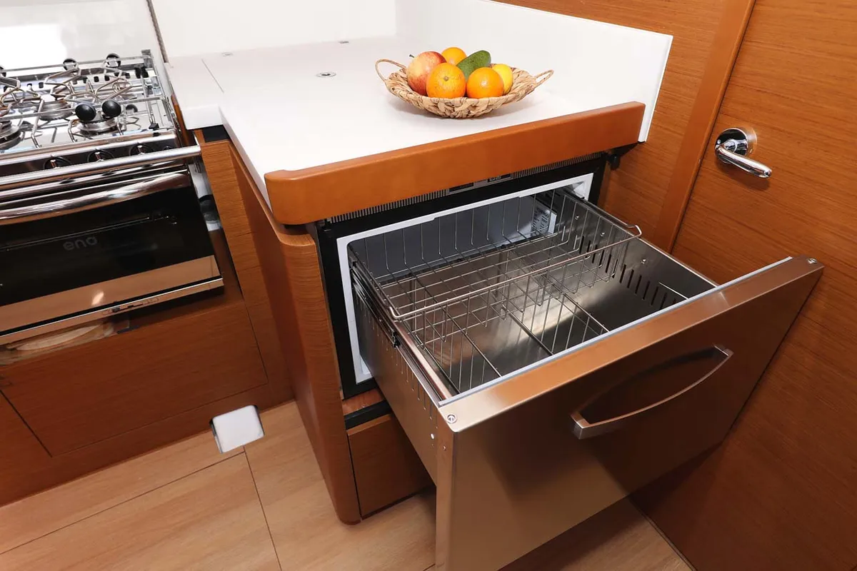 Galley of Pollux, a Jeanneau Sun Odyssey 490 sailboat at Grad Trogir, Croatia