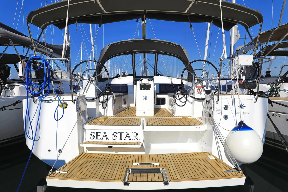 Sea Star, a Jeanneau Sun Odyssey 440 sailboat at Grad Biograd na Moru, Croatia
