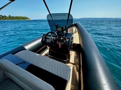 Cockpit of Lux, a Lolivul 9 motorboat at Trogir, Croatia