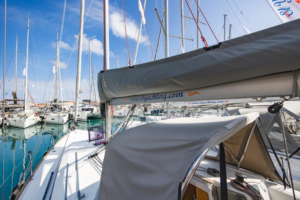 Elisa, a Beneteau Oceanis 38.1 sailboat at Municipal Unit of Lefkada, Greece