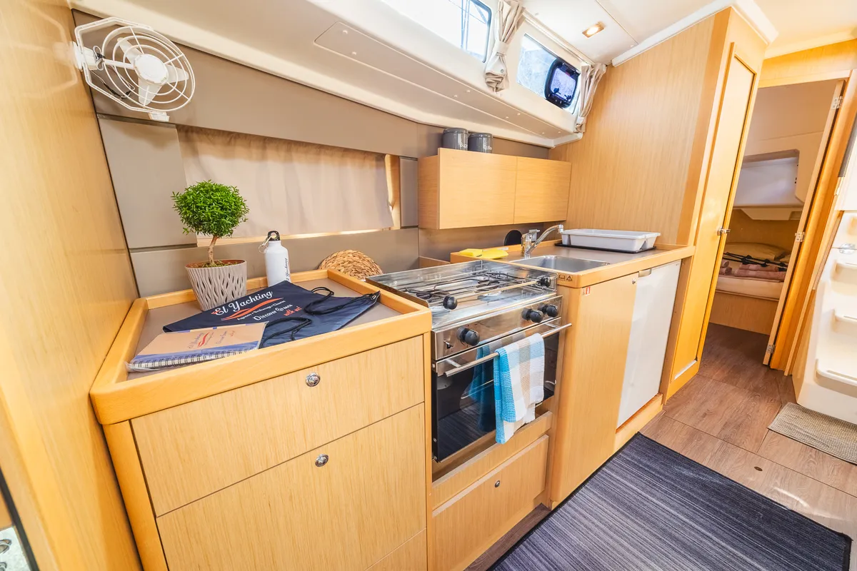 Elisa, a Beneteau Oceanis 38.1 sailboat at Municipal Unit of Lefkada, Greece