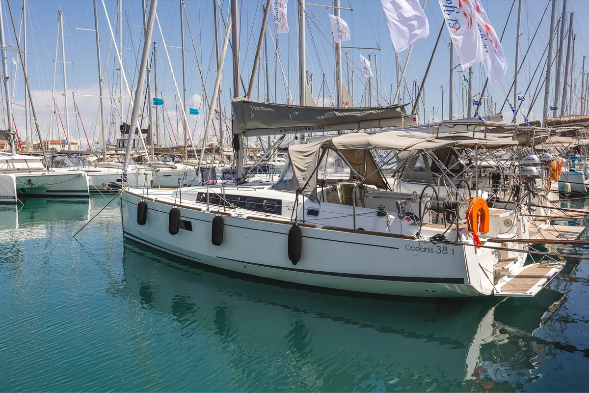 Elisa, a Beneteau Oceanis 38.1 sailboat at Municipal Unit of Lefkada, Greece