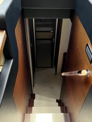 Galley of Quo Vadis, a Dominator 680 motor yacht at Grad Šibenik, Croatia