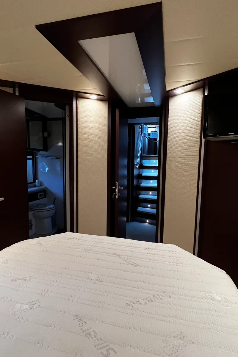 Cabin on Quo Vadis, a Dominator 680 motor yacht at Grad Šibenik, Croatia