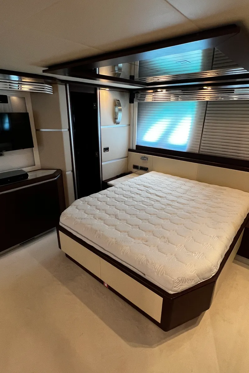 Cabin on Quo Vadis, a Dominator 680 motor yacht at Grad Šibenik, Croatia