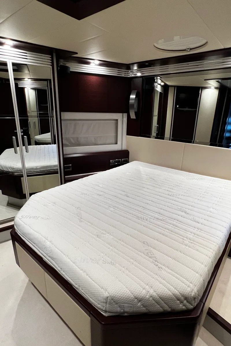 Cabin on Quo Vadis, a Dominator 680 motor yacht at Grad Šibenik, Croatia