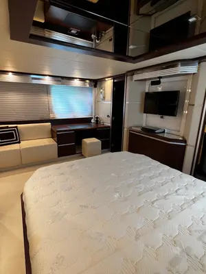 Cabin on Quo Vadis, a Dominator 680 motor yacht at Grad Šibenik, Croatia