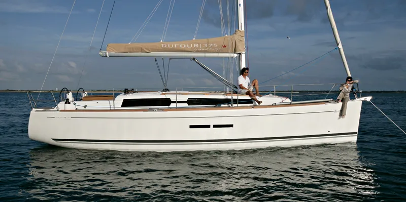 Exterior view of China Girl, a Dufour 375 GL sailboat at Grad Šibenik, Croatia