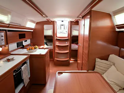 Galley of China Girl, a Dufour 375 GL sailboat at Grad Šibenik, Croatia