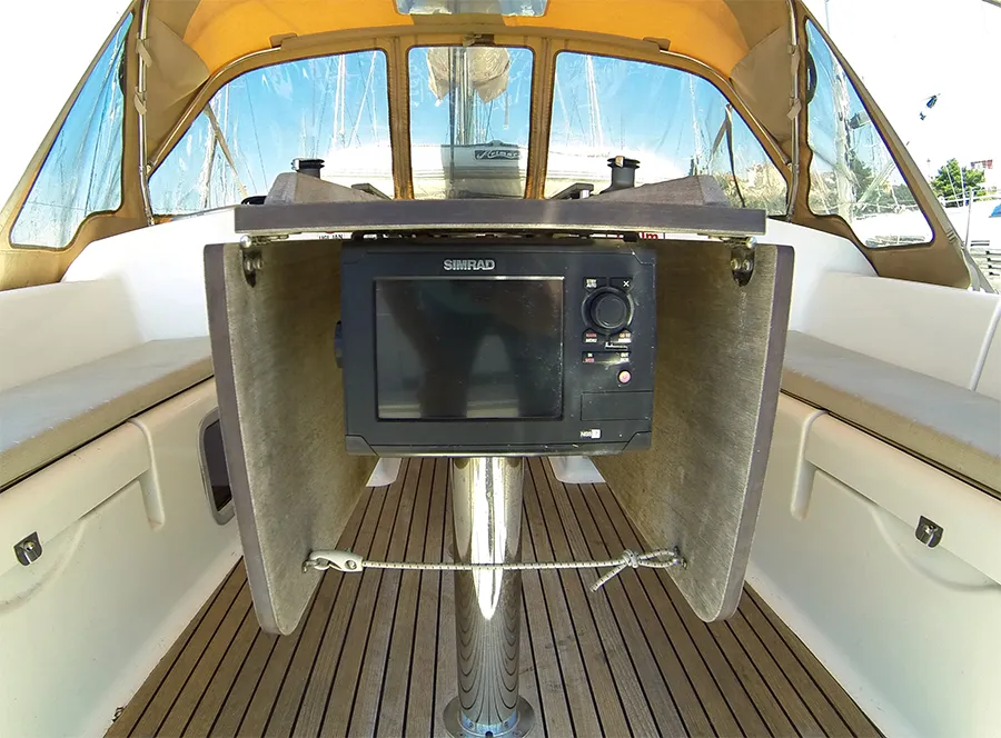 Cockpit of China Girl, a Dufour 375 GL sailboat at Grad Šibenik, Croatia