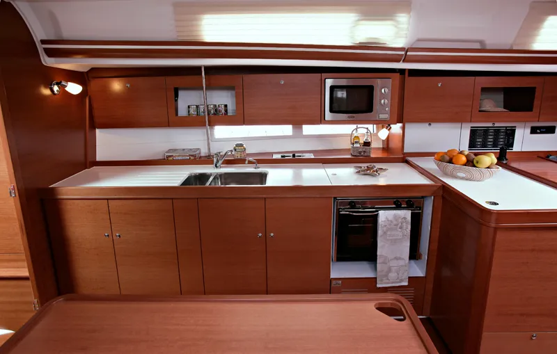 Galley of China Girl, a Dufour 375 GL sailboat at Grad Šibenik, Croatia