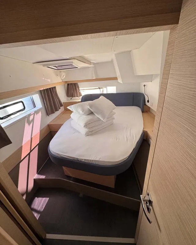 Cabin on Cataya, a Fountaine Pajot FP 41 Quatuor 4 catamaran at Trogir, Croatia