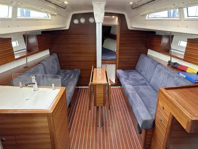 Salon of Piccola Strega, a AD Boats Salona 35 sailboat at Heiligenhafen, Germany