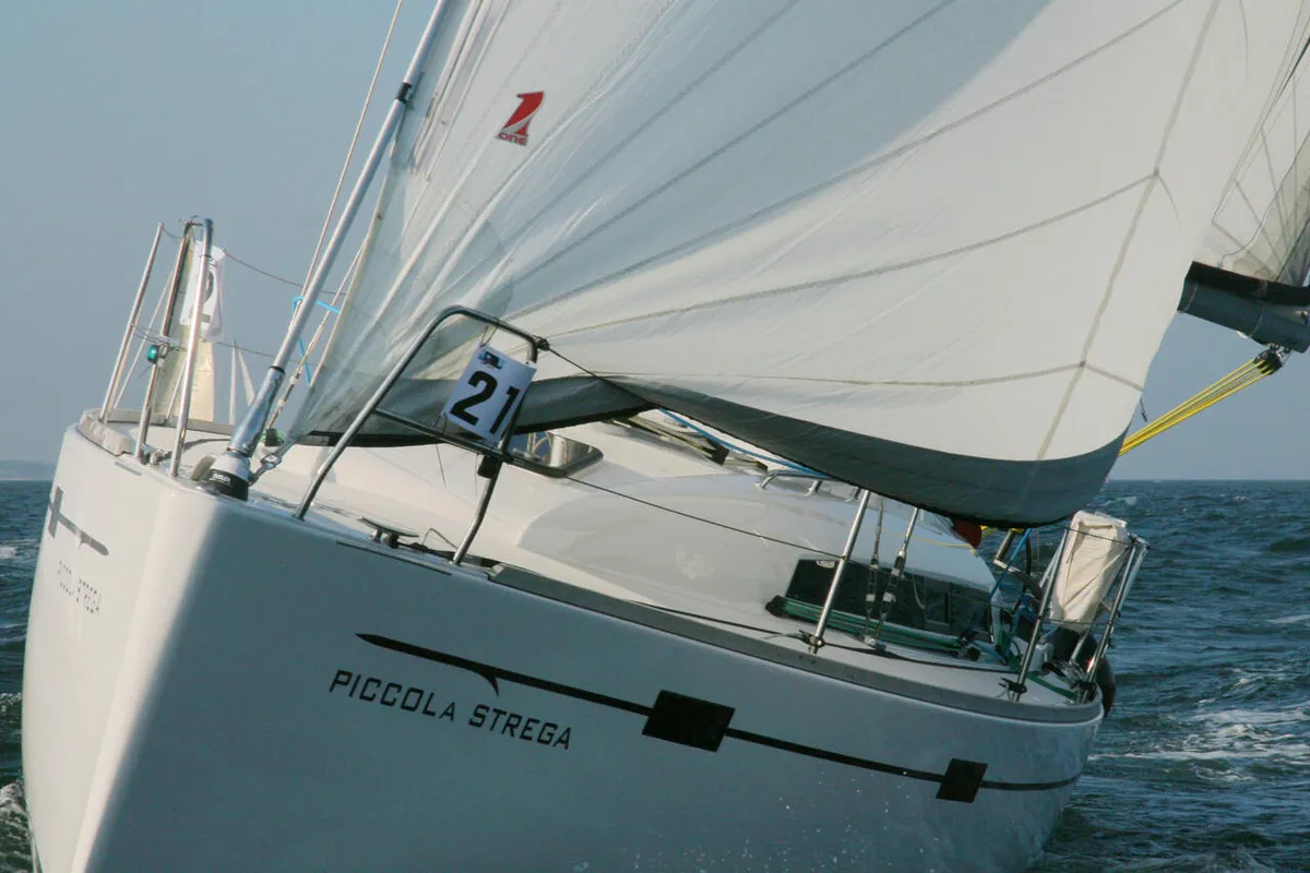 Exterior view of Piccola Strega, a AD Boats Salona 35 sailboat at Heiligenhafen, Germany
