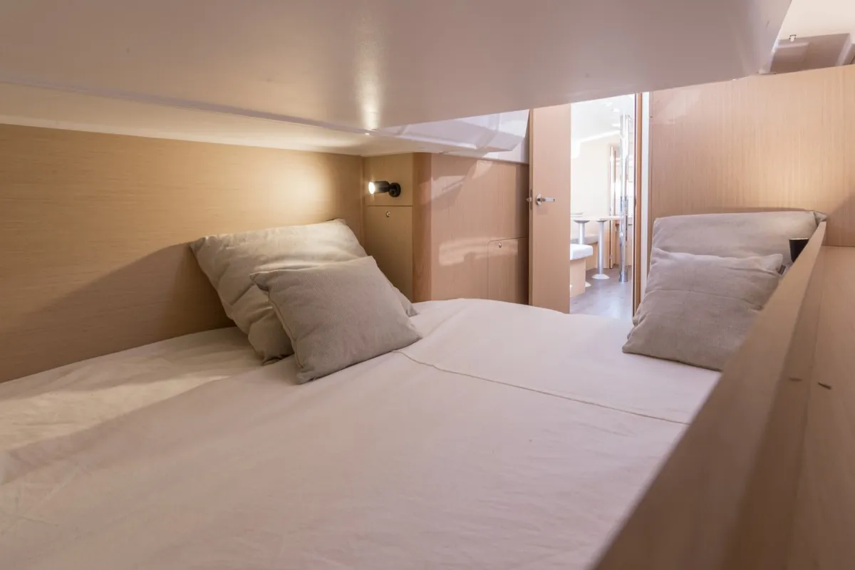Cabin on Cvita, a Beneteau Oceanis 38.1 sailboat at Split, Croatia