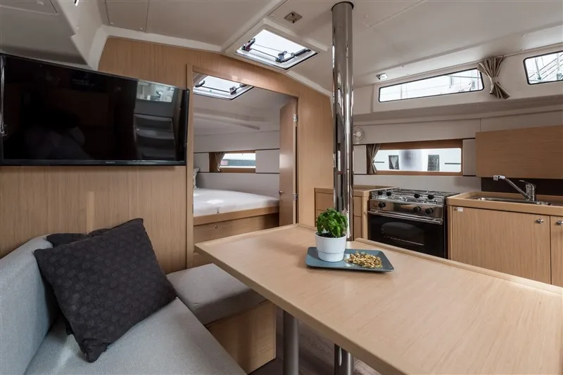 Cabin on Cvita, a Beneteau Oceanis 38.1 sailboat at Split, Croatia