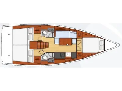 Galley of Cvita, a Beneteau Oceanis 38.1 sailboat at Split, Croatia