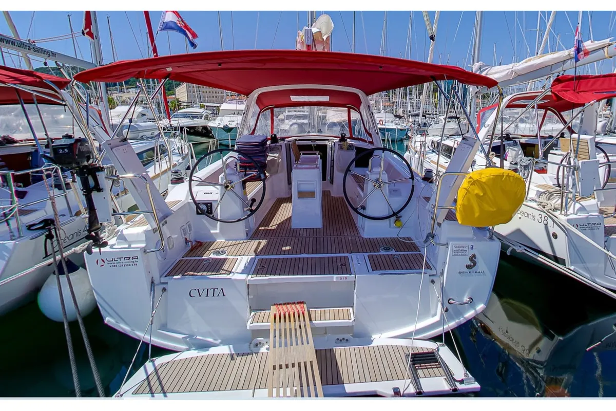 Salon of Cvita, a Beneteau Oceanis 38.1 sailboat at Split, Croatia