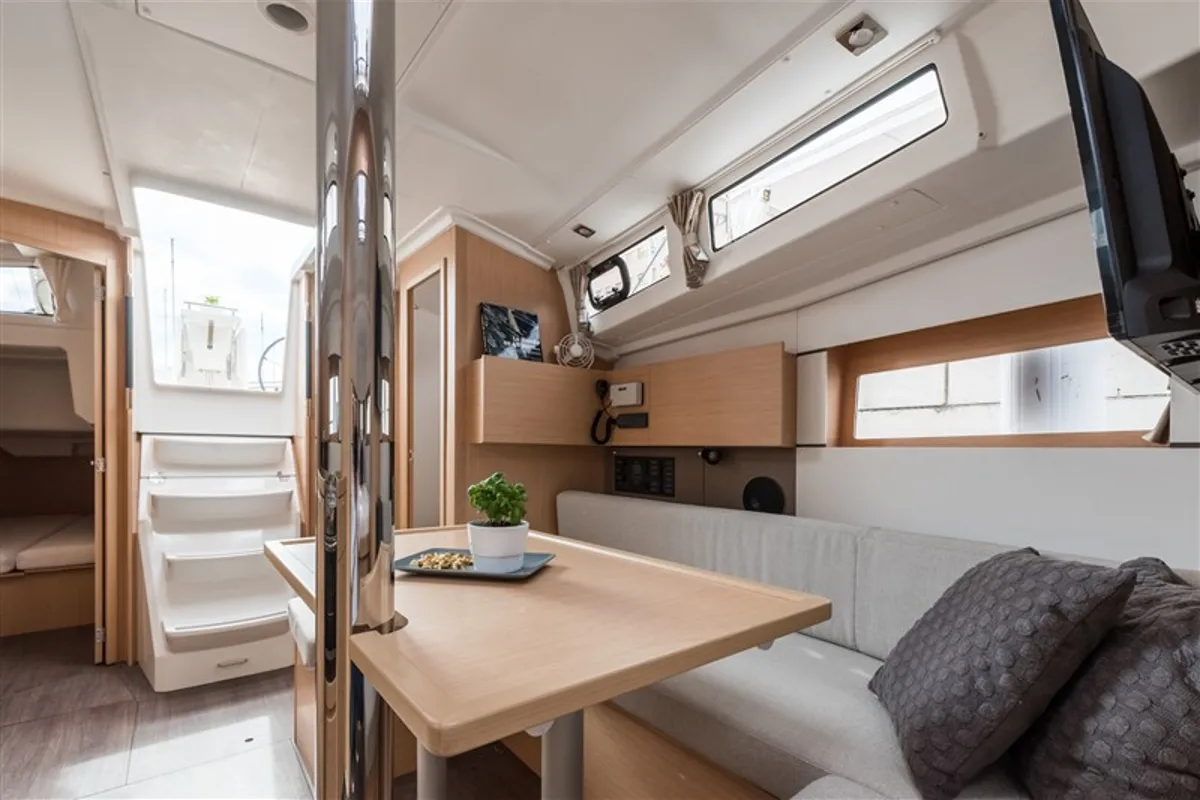 Salon of Cvita, a Beneteau Oceanis 38.1 sailboat at Split, Croatia