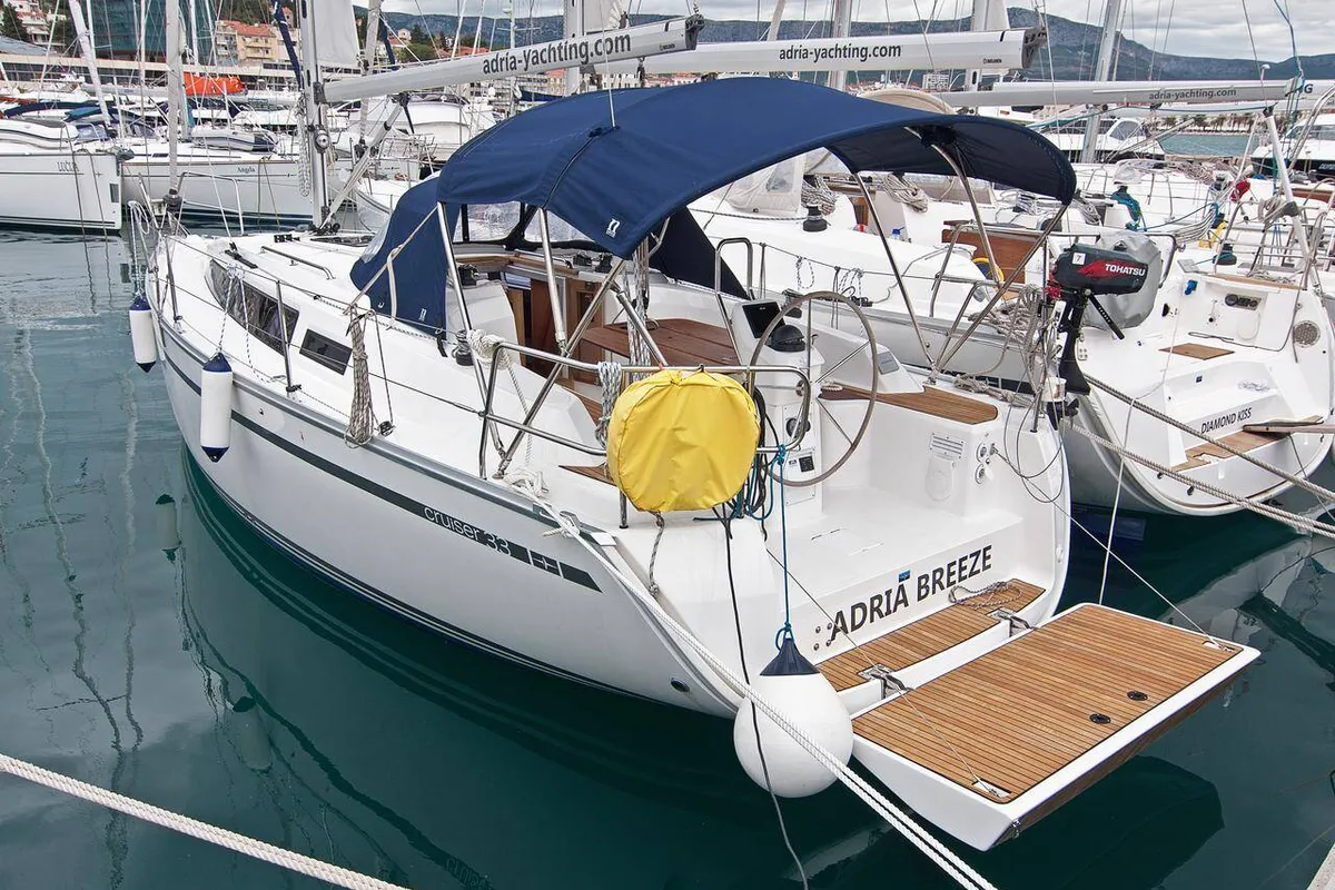Adria Breeze, a Bavaria Cruiser 33 sailboat at Split, Croatia
