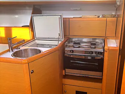 Galley of Nena, a Jeanneau Sun Odyssey 33i sailboat at Općina Sukošan, Croatia