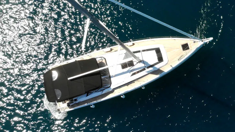 Exterior view of Cloudy Bay, a Beneteau Oceanis 51.1 sailboat at Općina Rogoznica, Croatia