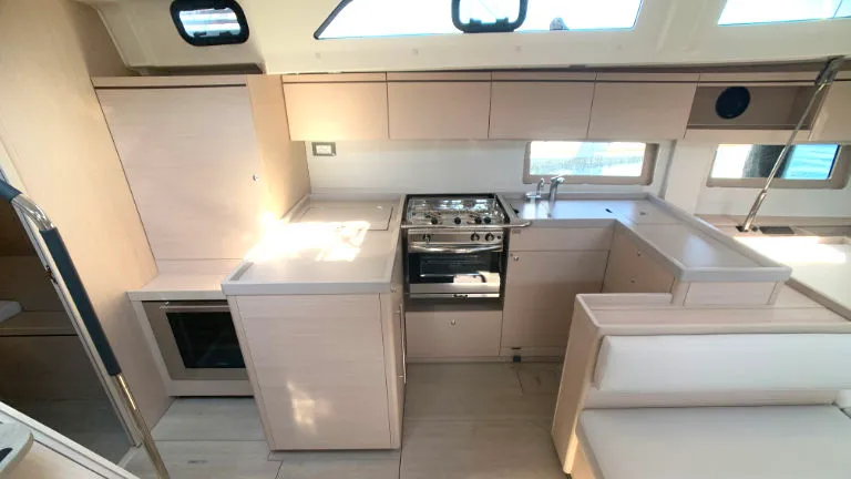 Galley of Cloudy Bay, a Beneteau Oceanis 51.1 sailboat at Općina Rogoznica, Croatia