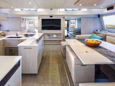 Galley of Moorings 5800 Crewed, a Leopard 58 catamaran at Road Town, British Virgin Islands